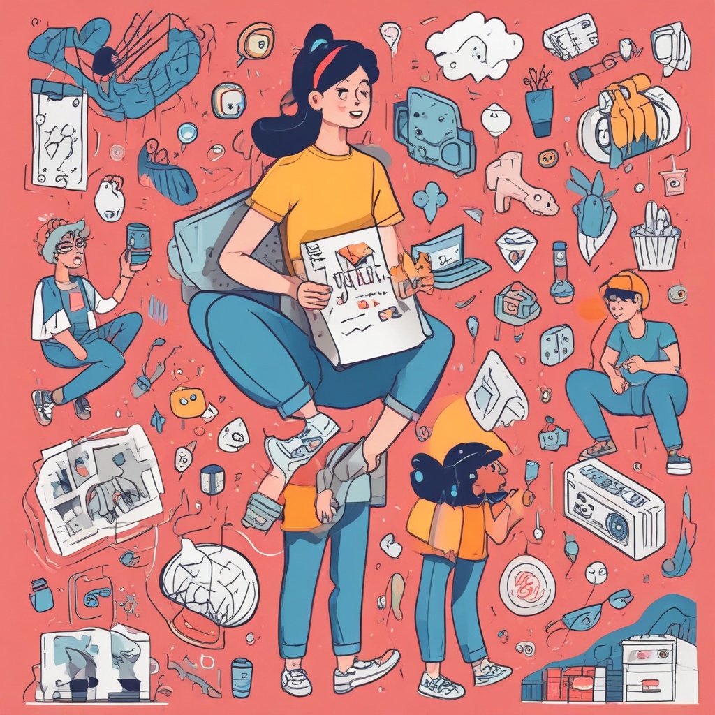 Energetic theme depicting Gen Z lifestyle